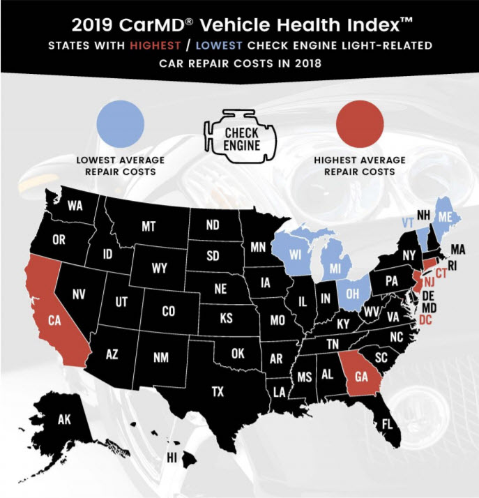 Car Care Costs by State